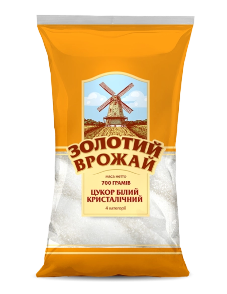 Цукор білий кристалічний ТМ Золотий врожай 700г
