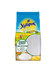 Цукор білий кристалічний ТМ Хуторок 800г