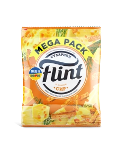 Сухарики пшенично-житні зі смаком Сиру ТМ flint 110г