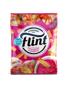 Сухарики пшенично-житні зі смаком Холодець з хреном ТМ flint 110г