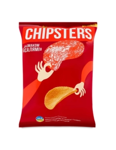 Чіпси картопляні зі смаком Салямі ТМ CHIPSTER`S 130г