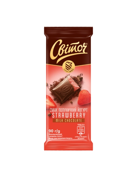 Шоколад Світоч молочний йог/полуниця 90гр