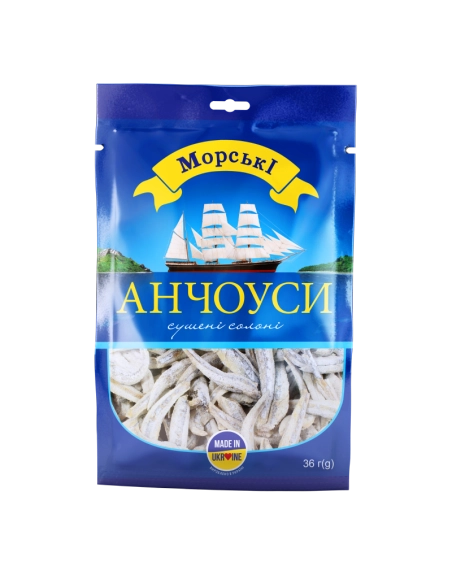 Анчоуси сушені солоні ТМ "Морські" 36гр.
