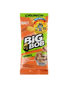 Арахіс смажений солоний в хрусткій оболонці зі смаком "Гриби у вершковому соусі" ТМ "BIG BOB" 55г.