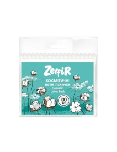 Ватні палички косметичні ТМ "ЗЕФФИР" 100 шт