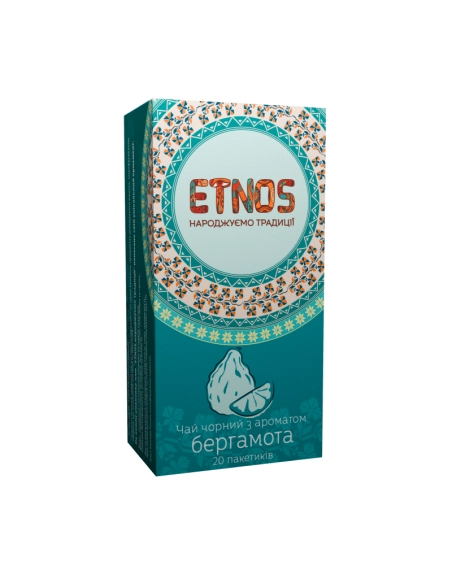 Чай зелений байховий дрібний з ароматом бергамота ТМ ETNOS 20 1,5г