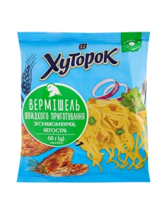 Вермішель швидкого приготування. зі смаком курки. не гостра
