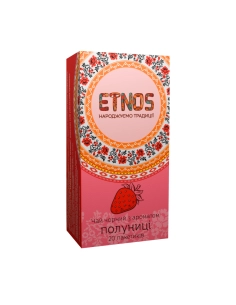 Чай зелений байховий дрібний з ароматом полуниці ТМ ETNOS 20 1,5г