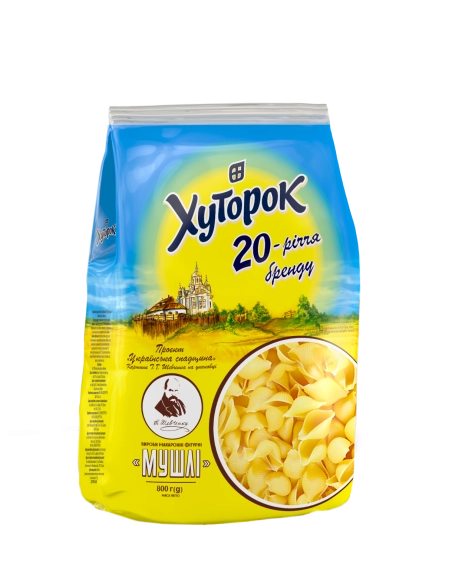 Макаронні вироби "Мушлі" ТМ "Хуторок" 800г.