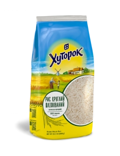 Рис круглий шліфований ТМ "Хуторок" 800г.