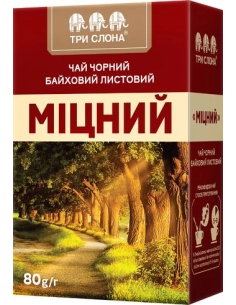 Чай міцний чорний байховий листовий 80г картоні