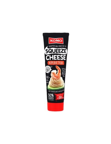 Сир плавлений З креветкою 50% тюбик 150г КОМО