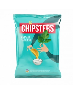 Чіпси зі смаком сметана із зеленню