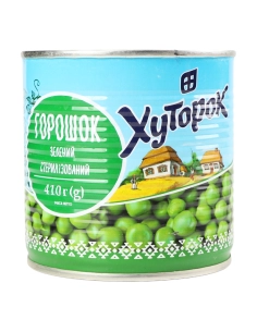 Горошок зелений ТМ Хуторок 410г ж/б