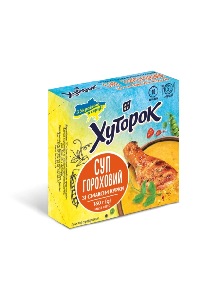 Суп гороховий зі смаком курки ТМ Хуторок 160г